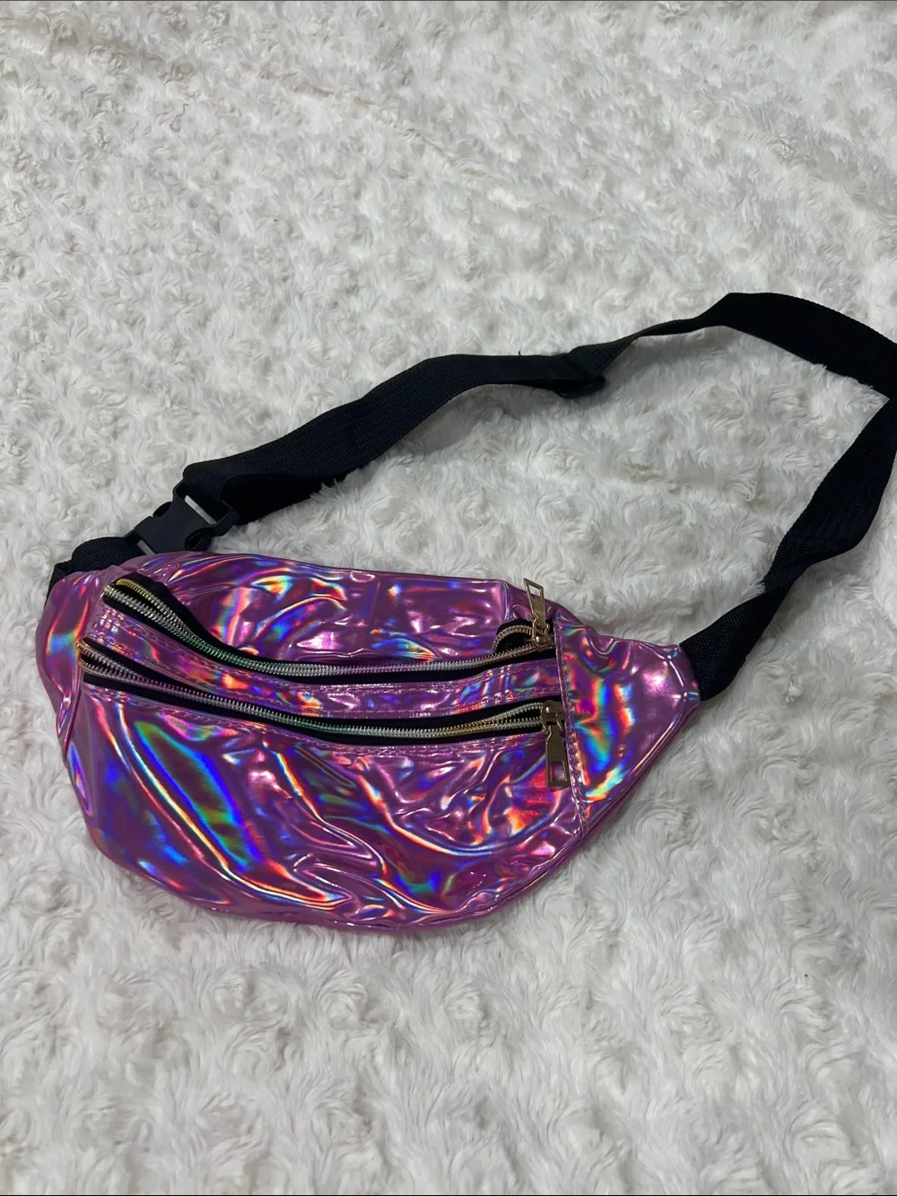Iridescent Pink Holographic Fanny Pack